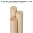 thumbnail image 3 of Unique Bargains 1 x 4 Inch Dowel Rods Wood Sticks Unfinished Wooden Dowel Rods Round Dowels Sticks 10 Pcs, 3 of 6