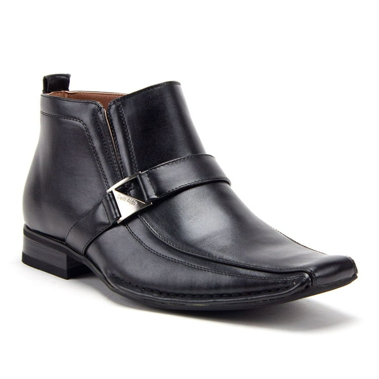 Jazam Men's Ankle High Square Toe Zipper Closure Dress Boots, Black, 9 - Walmart.com Jazam Men's Ankle High Square Toe Zipper Closure Dress Boots, Black, 9 - Walmart.com