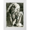 thumbnail image 1 of Tashe 11x14 White Modern Wood Framed Museum Art Print Titled - Angelic Look, 1 of 4