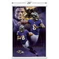 thumbnail image 3 of NFL Baltimore Ravens - Lamar Jackson 20 Wall Poster with Magnetic Frame, 22.375" x 34", 3 of 5