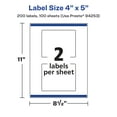 thumbnail image 6 of Avery Matte Clear Rectangle Labels, 4" x 5", 200 Total, 6 of 10