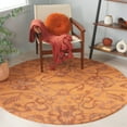 thumbnail image 2 of SAFAVIEH Anatolia Jamaar Floral Area Rug, Rust, 6' x 6' Round, 2 of 7