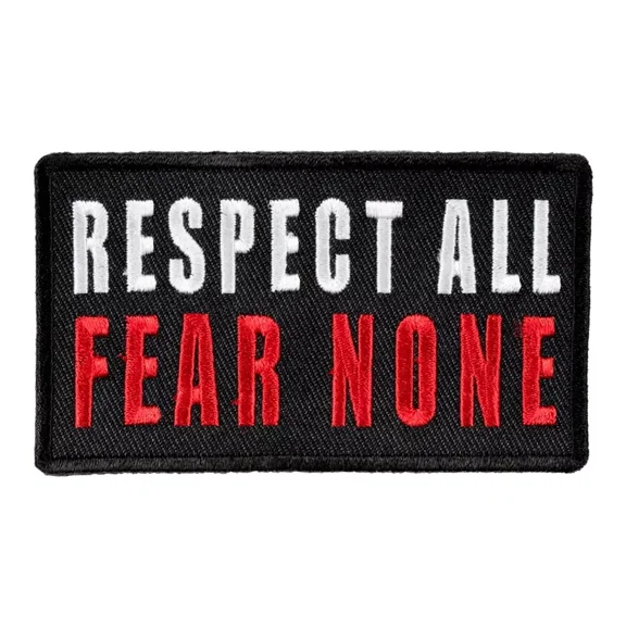 Respect All Fear None Patch, Biker Sayings Patches