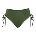 thumbnail image 6 of alcepopk Women Full Coverage Bikini Bottoms - Mid Rise Bathing Suit Swim Bottom Swimsuit Swimwear(Green,S), 6 of 7