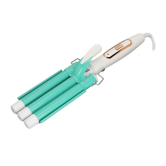 Beach Waver Curling Iron, Hair Waver Curling Iron Adjustable Temperature Hair Iron Versatile Rotating Cord Hair Crimper for Home Three Barrel Irons Wand Hair Crimpers and Wavers