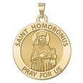 thumbnail image 3 of Picturesongold.Com Saint Homobonus Religious Medal Necklace Pendants - 2/3 in Size of Dime, Sterling Silver, 3 of 7