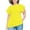 01 Yellow, variant on XIAfhje Summer Blouses for Women Pleated T Shirts with Zipper Womens Tops Loose Fit Short Sleeve Boat Neck Blouse Shirt Casual Solid Color Casual Dressy Tunic Tees T-Shirts