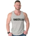 thumbnail image 4 of Funny Fathers Day Gift Dadzilla Mens Big & Tall Graphic Tank Top Brisco Brands 2X, 4 of 5