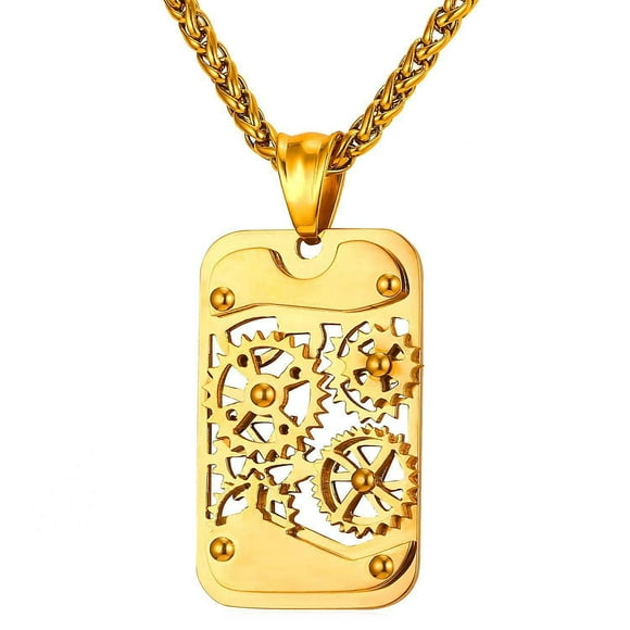 Dww- Or-plaque Homme Gravure Personnalis,fibre De Carbone Dog Tag Acier Collier Pour Homme,plaque Militaire Arme Tiquette De Chien Avec Chane