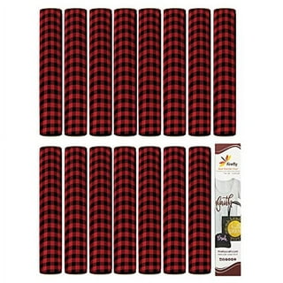 Red and Black Plaid Heat Transfer Vinyl, Patterned Lumberjack HTV