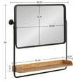 thumbnail image 6 of Kate and Laurel Rheeves Mirror with Shelf, Rustic Brown/Black 27x7x26, 6 of 11