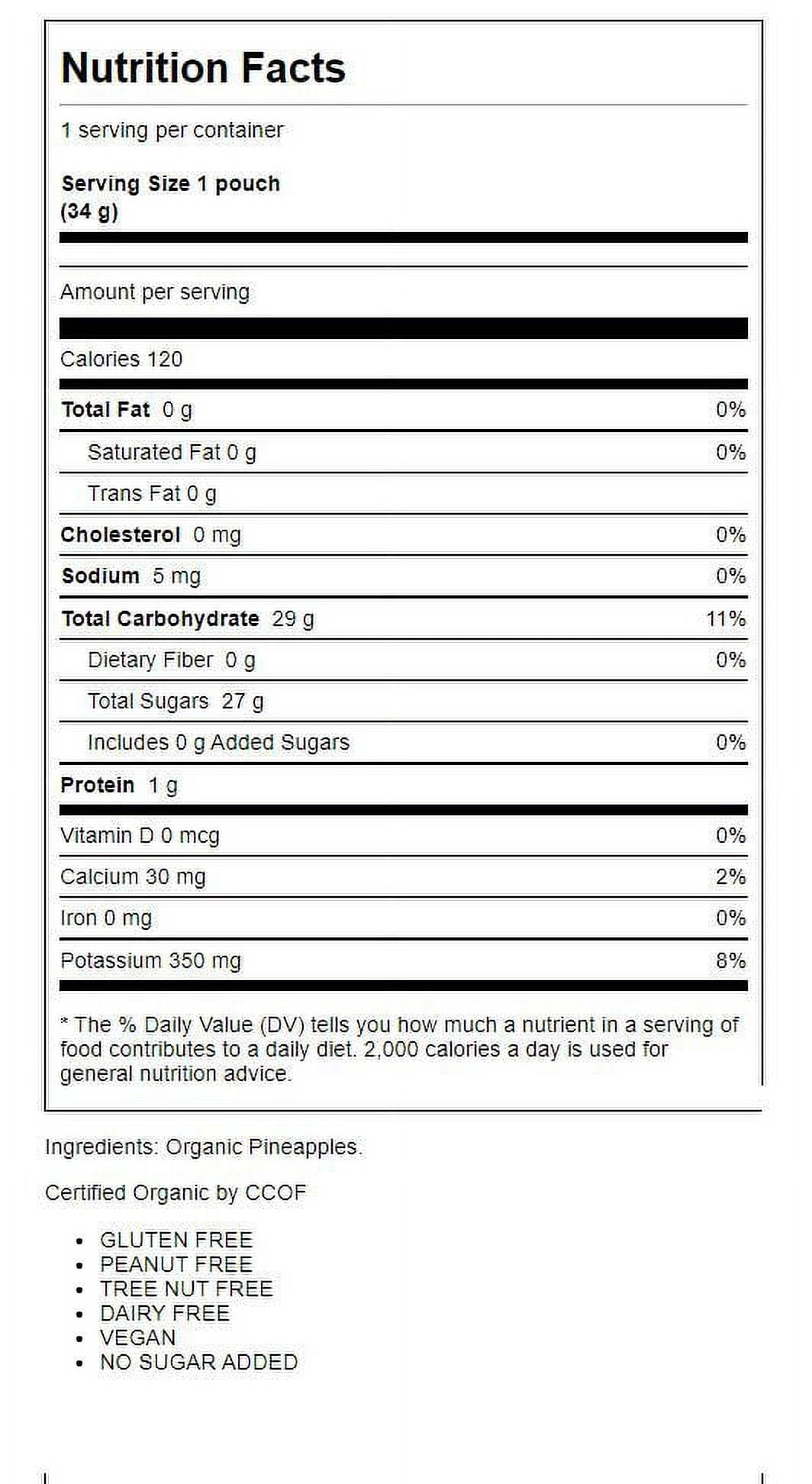 ReadyWise Simple Kitchen Organic Freeze-Dried Pineapples - 6 Pack