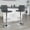Gray, variant on BizChair 2 Pack Contemporary Button Tufted White Vinyl Adjustable Height Barstool with Chrome Base
