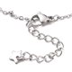 thumbnail image 2 of 1 pulsera de cadena de cable de acero inoxidable 304, pulseras de metal con cuentas redondas y cierres de pinza de langosta., 2 of 4