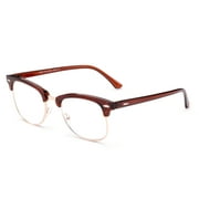 Classic Half Frame Clear Lens Glasses Non Prescription Eyeglasses for Men & for Women