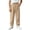 Khaki, variant on HAOTAGS Kids Printed Elastic Waistband With Pockets Loose Pants (5-15) Outdoor Casual Nylon Spandex Trousers Khaki Size 9