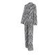 thumbnail image 5 of Sunloudy - Traje de 2 uds para mujer, estampado de rayas diagonales, manga larga, camisa con cuello vuelto de un solo pecho + pantalones largos con cintura elástica Sunloudy  moda, 5 of 8