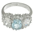 thumbnail image 3 of 925 Sterling Silver Genuine Topaz Engagement Rings for Women Make Great Gifts for Her, 3 of 5