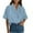 Light Blue, variant on Uaswgudfs Women's Crossover Lapel Blouse: Relaxed Fit Lightweight Drape Top with Summer-Friendly Casual Styling & Soft Fabric Black L