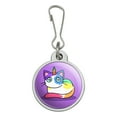 thumbnail image 1 of Unicorn Cat with Rainbow Calico Markings Jacket Handbag Purse Luggage Backpack Zipper Pull Charm, 1 of 4