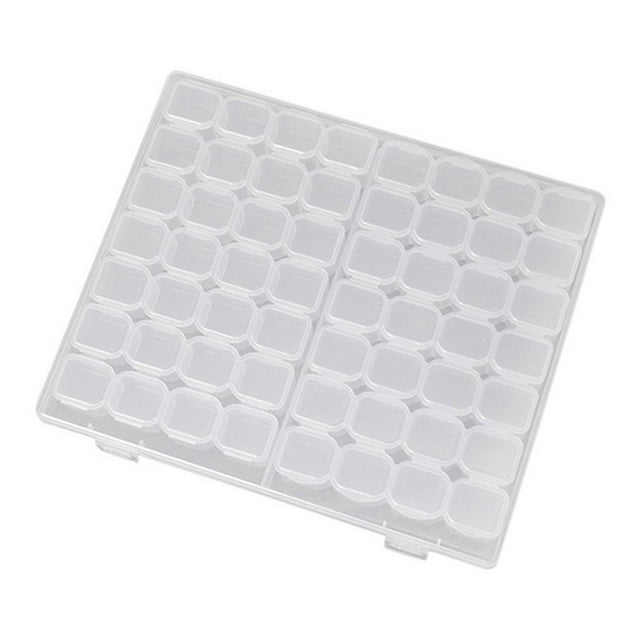 HLONK Storage Containers 1pcs 28 Grids Clear Accessories and Tools Boxes Bead Organizers Art Embroidery Storage