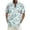 Light Blue, variant on Casual Short Sleeve Button Down Shirt Men's Easter Digital 3D Print Top Green L
