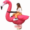 thumbnail image 7 of Adult Inflatable Riding Flamingo Costume, Funny Pink Bird Inflatable Jumpsuit, Party Halloween Cosplay Outfit,Height 59"–74.8",Flamingo, 7 of 7