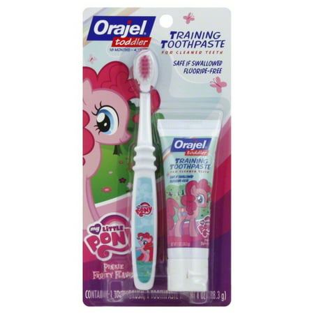 Orajel My Little Pony Toddler 18 Months - 4 Years Pinkie Fruity Flavor Training Toothpaste, 1.0 (Best Toothpaste For 18 Month Old)