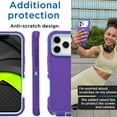 thumbnail image 6 of For Apple iPhone 17 Pro Case Shockproof Dust/Drop Proof 3 in 1 Full Body Rugged Heavy Duty Durable Cover Purple, 6 of 6