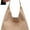 Beige, variant on Slouchy Hobo Bag, 2026 New Suede Tote bag for Women, Vegan Leather Crescent Handbag Purse for Casual Travel