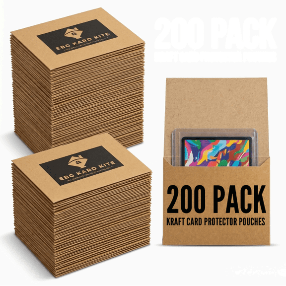 EBG Kard Kite Trading Card Shipping Protectors 200 Count 4.5" x 3.75" Fits Standard for Sports Cards & Pokemon TCG Envelope Shipping