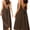 Brown, variant on 2PCS Casual Backless Cami Dress for Women, Sleeveless Flowy Lounge Midi with Adjustable Tie Open Back