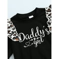 thumbnail image 3 of Bmnmsl Girl Set Long Sleeve Letter Sweatshirt Leopard Print Pants, 3 of 6