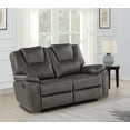 thumbnail image 4 of Steve Silver Katrine Faux Leather Reclining Loveseat, Charcoal, 4 of 8