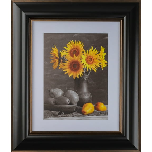 4" Polystyrene Majesctic Picture Frame by WholesaleArtsFrames-com 7x10, Royal black & Gold - Made in USA