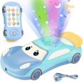 thumbnail image 1 of LOVEVER Multifunctional Baby Early Learning Smart Car Cell Phone Toys  W/ Projection Light & Music&Teether Best Christmas Birthday Gifts for Learing & Playing- Toddlers Boys or Girls Gift, 1 of 7