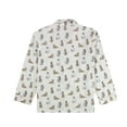 thumbnail image 2 of P.J. Salvage Womens Cats Button Down Pajama Tops, White, Medium, 2 of 2