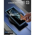 thumbnail image 4 of Poetic Guardian Case for Galaxy S22 Ultra 5G, Clear Case with Built-in Screen Protector (Work w/ Fingerprint ID), Blue/Clear, 4 of 5