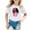 White, variant on Utlike Girls Shirt Cute Print Graphic Round Neck Short Sleeve Summer Casual T Shirt Versatile Tee Size 3 Years-4 Years Black