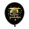 thumbnail image 1 of 12 Pulgadas Negro y Oro Graduación Globos de látex engrosada Ronda Decoración de la fiesta para la atmósfera del evento, 1 of 6