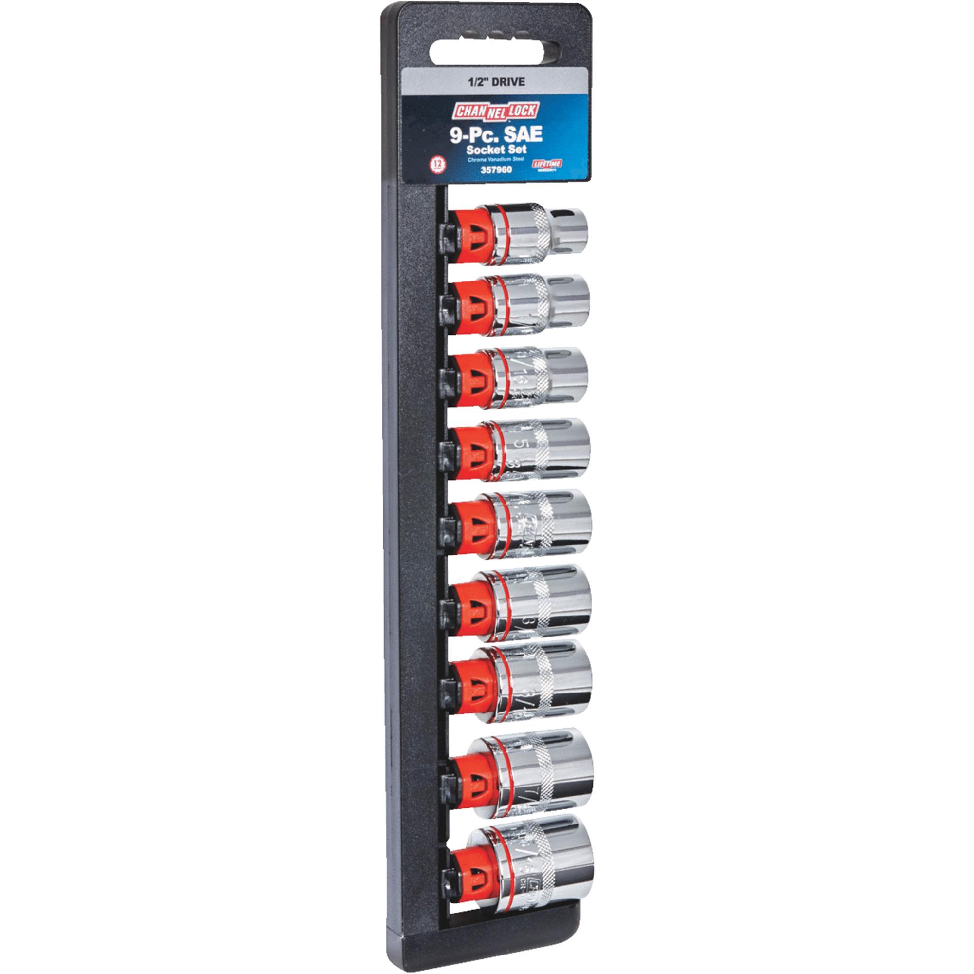 Channellock 9Piece 1/2 In. Drive Socket Set