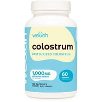 Wellah Pasteurized Colostrum Capsules (1,000mg) 120 Capsules - Bovine Colostrum, 60 Servings