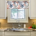 thumbnail image 2 of Yayeee Kitchen Valance Rod Pocket 54" x 18" Living Room Window Curtain, White Sea Plants, 2 of 6