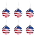 thumbnail image 2 of 6/12 Uds Adornos de s de Navidad Tema Patriótico Colgante Día de La Independencia / Día Caídos Decoraciones para árboles de 6 piezas 8cm, 2 of 9
