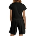 thumbnail image 6 of Hienoo Girls Outfits Heart Print Cotton Short Sleeve T-Shirt and Shorts Set, Sizes 3-10, 6 of 6