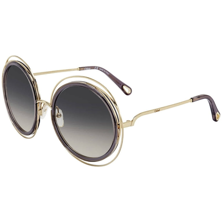 Chloe Transparent Grey Round Ladies Sunglasses CE120SD 731 58