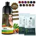 thumbnail image 2 of (6 pack) Herbishh Linen Hair Color Shampoo for Gray Hair with Pack 2 Hair colour stain remover, Hair Dye Shampoo 3 in 1, 100% Gray Coverage, Permanent Hair Color for Men & Women, Ammonia-free, 500 ml, 2 of 7