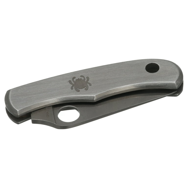 Spyderco Bug Pocket Stainless Steel PlainEdge Folding Knife with
