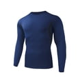 thumbnail image 7 of Annhoo Men's Athletic Long Sleeve Shirts Crew Neck Seam Slim Stretchy Tops Breathable Basic Layer Tees, 7 of 7