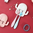 thumbnail image 3 of leyfeng Soporte adhesivo para cepillos de dientes Apariencia de cactus Sin perforación Organizador de cepillos de dientes multifunción Estante para cepillos de dientes eléctricos Adultos, 3 of 8